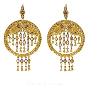 22K Gold Long Earrings