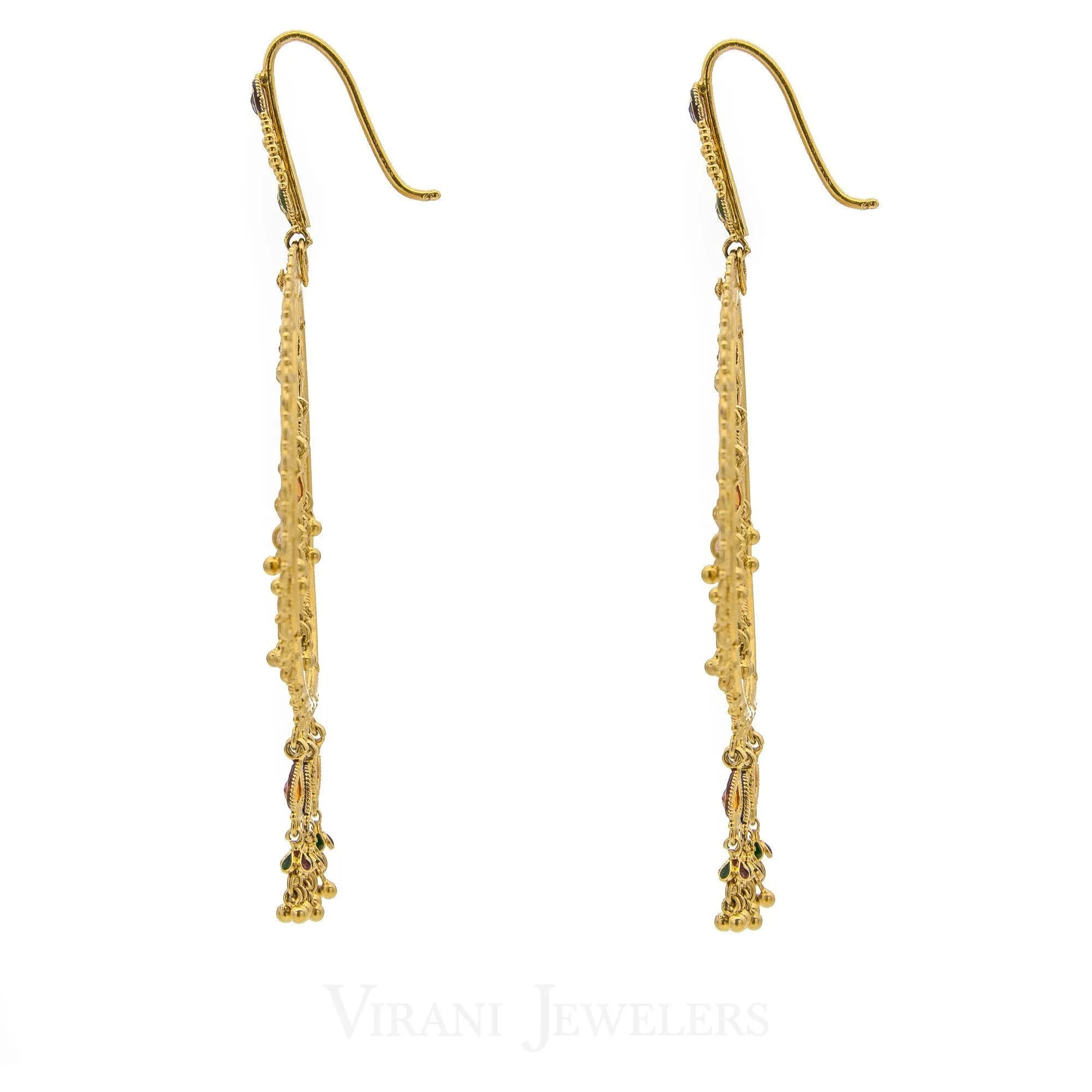 22K Gold Long Earrings
