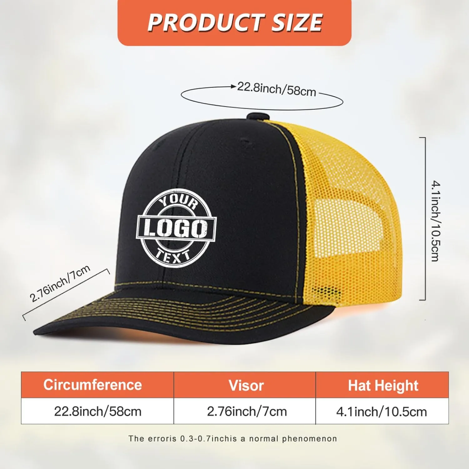 Custom Hats for Men Women Custom Hats Design Your Own Logo Customized Trucker Hat Customize Baseball Hat