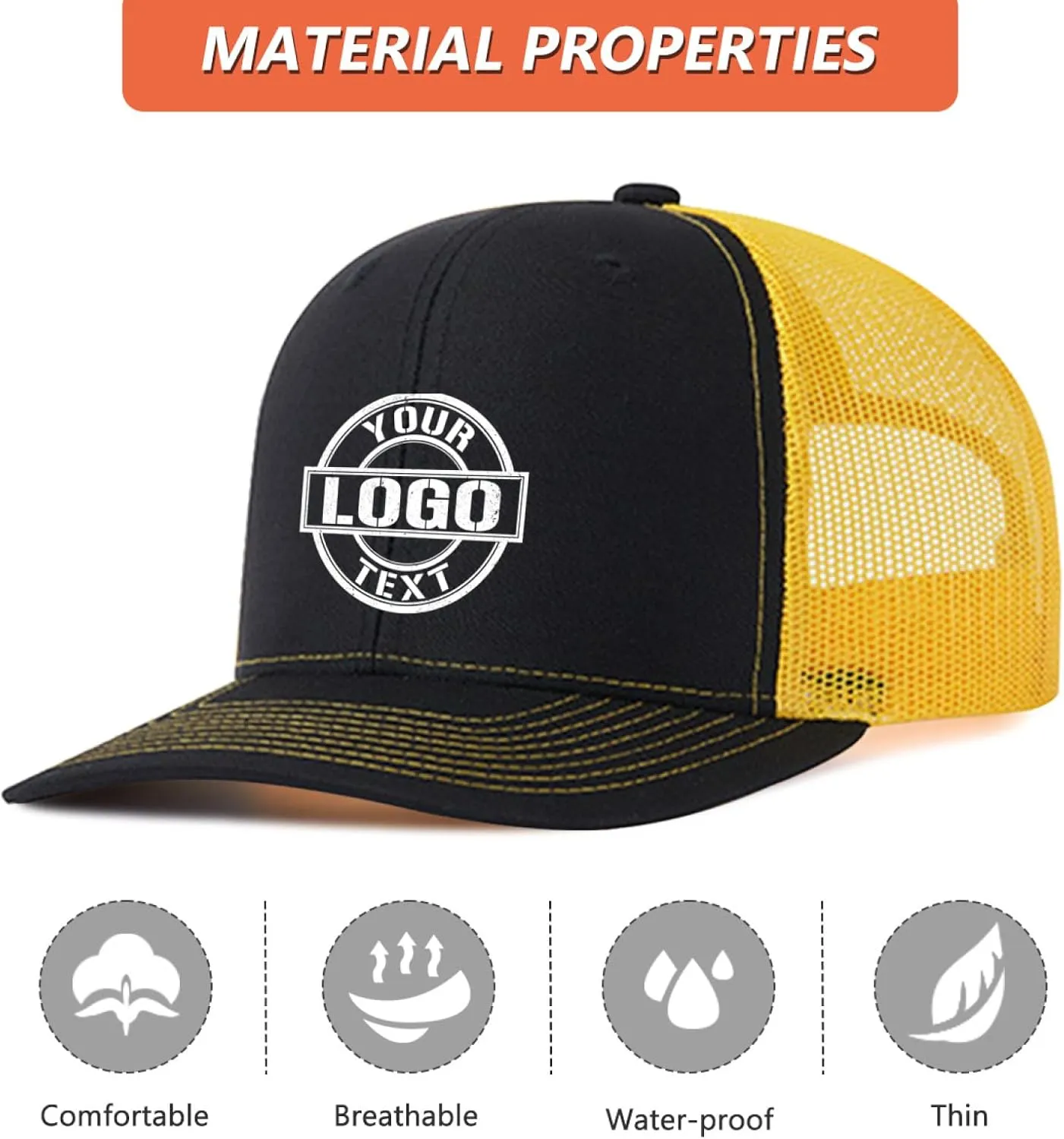 Custom Hats for Men Women Custom Hats Design Your Own Logo Customized Trucker Hat Customize Baseball Hat