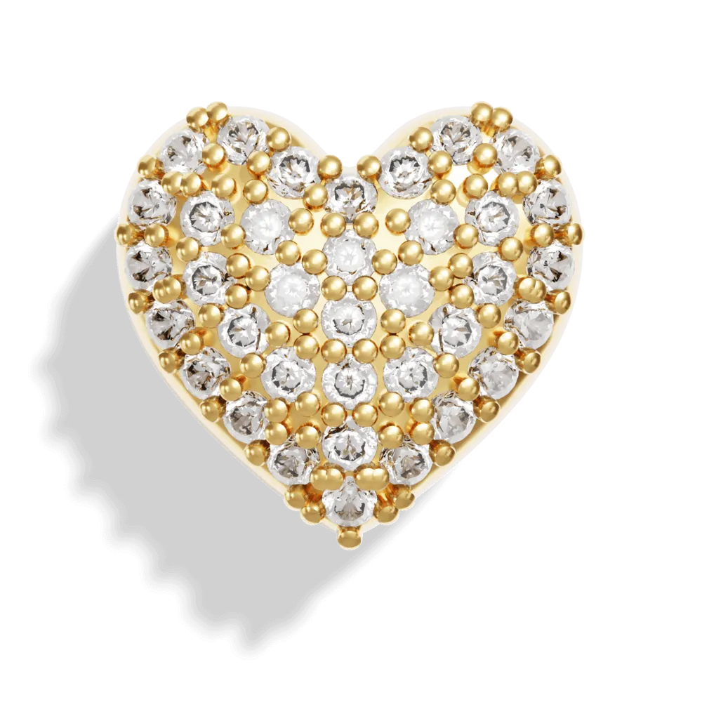 Gold Pave Bubble Letter Charms