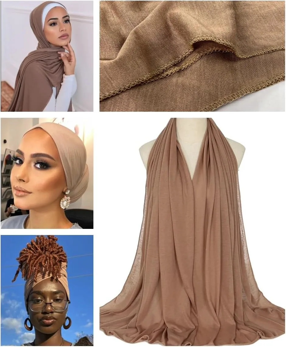 Harewom Head Wraps for Black Women Stretch Head Scarf Long African Hair Wraps Turban Headwraps Jersey Headbands