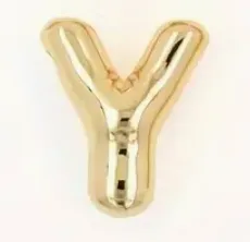 Large Balloon Letter A-Z Pendant Necklace, 18k plated, Brass
