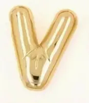 Large Balloon Letter A-Z Pendant Necklace, 18k plated, Brass