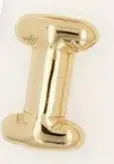 Large Balloon Letter A-Z Pendant Necklace, 18k plated, Brass