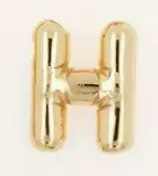 Large Balloon Letter A-Z Pendant Necklace, 18k plated, Brass