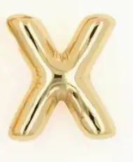 Large Balloon Letter A-Z Pendant Necklace, 18k plated, Brass