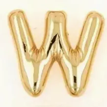 Large Balloon Letter A-Z Pendant Necklace, 18k plated, Brass