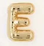Large Balloon Letter A-Z Pendant Necklace, 18k plated, Brass