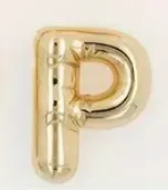 Large Balloon Letter A-Z Pendant Necklace, 18k plated, Brass