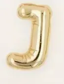 Large Balloon Letter A-Z Pendant Necklace, 18k plated, Brass