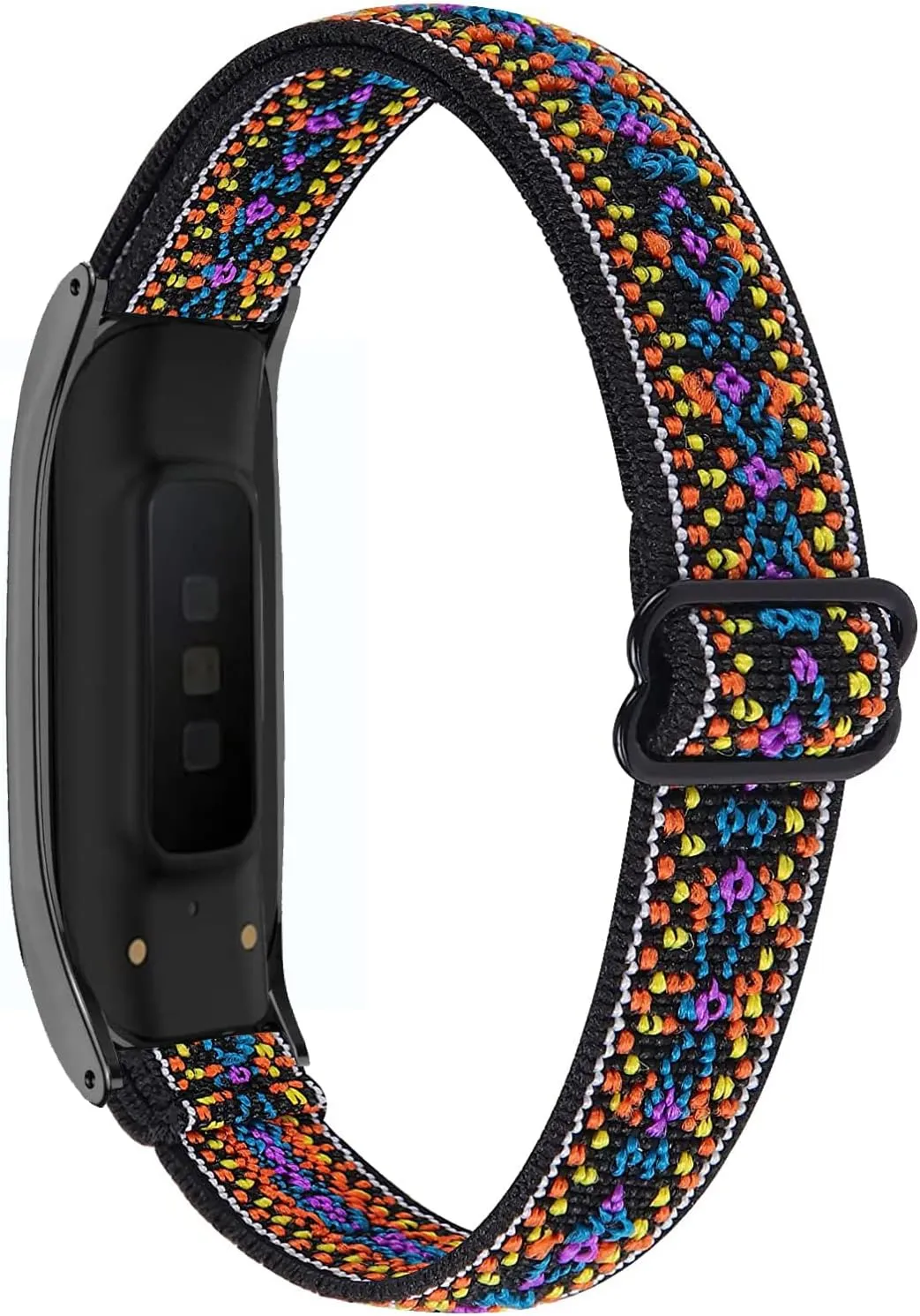 Nigaee Genuine Leather Bands & Elastic Nylon Bands Compatible with Samsung Galaxy Fit2, Soft Sport Breathable Straps for Women Men,Replacement Wristband Accessories for Samsung Galaxy Fit2