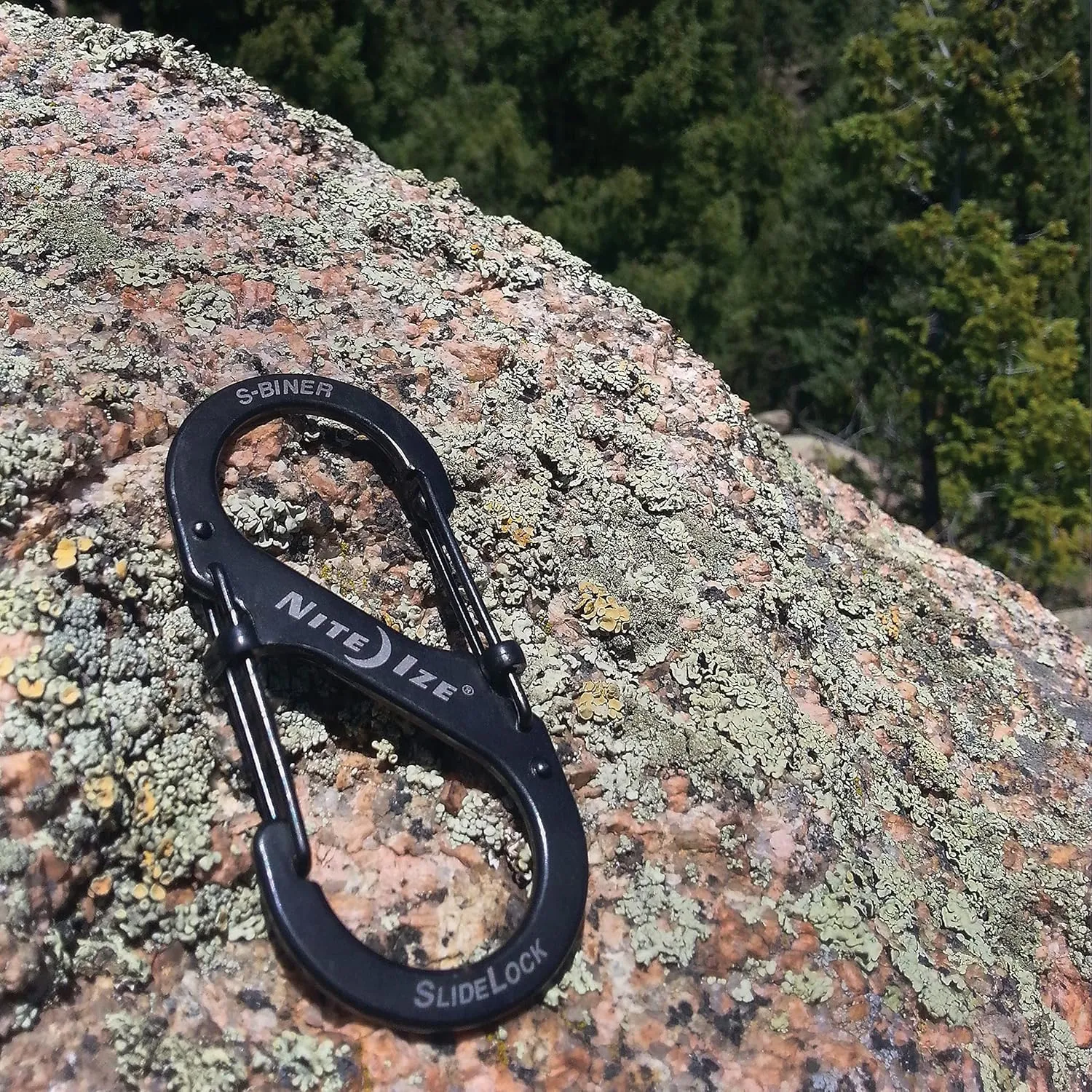 Nite Ize - LSB4-01-R3 LSB4-11-R3 S-Biner Slide Lock Carabiner, Black, #4