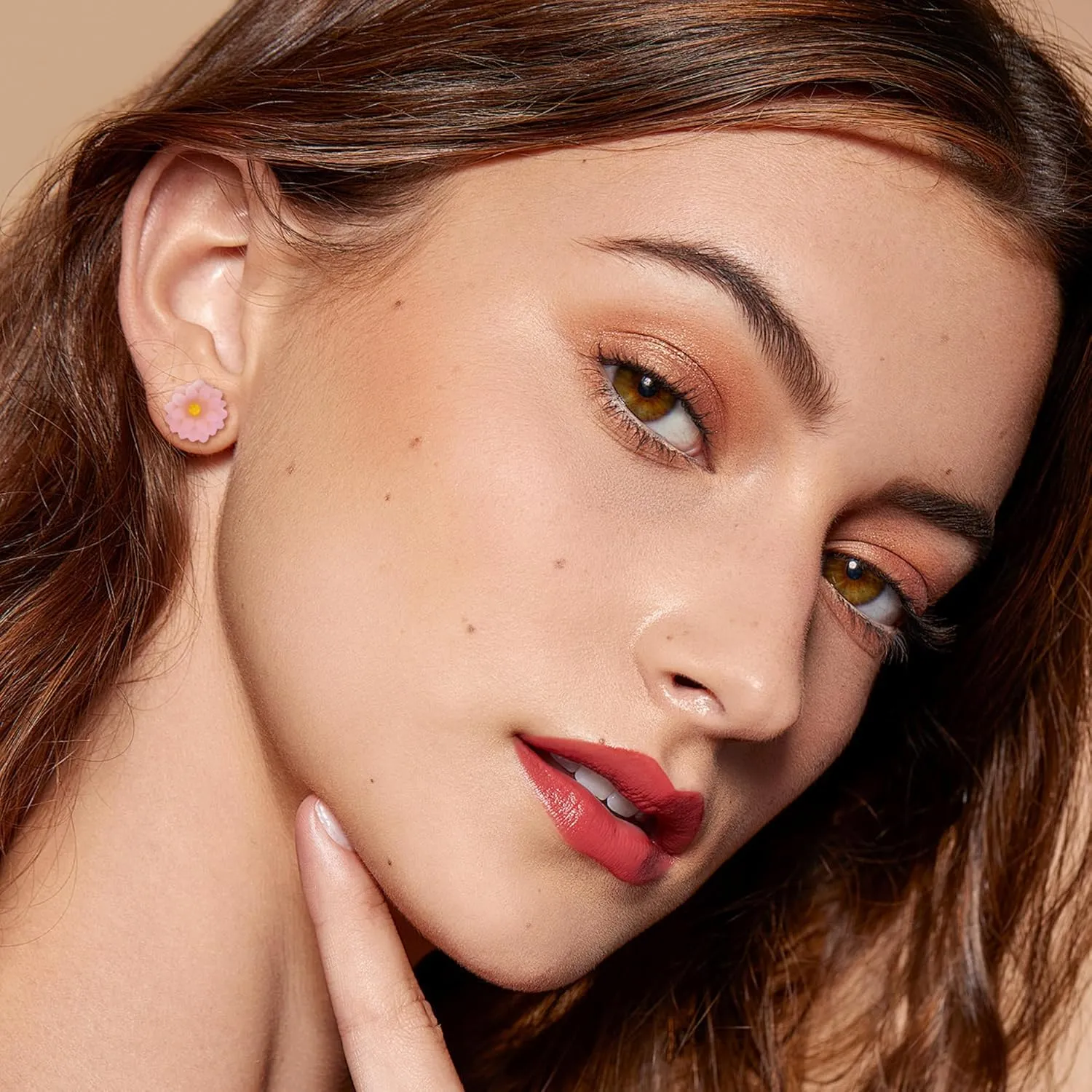 Plastic Earrings for Sensitive Ears - Girls & Women's Flower Stud Post Earrings