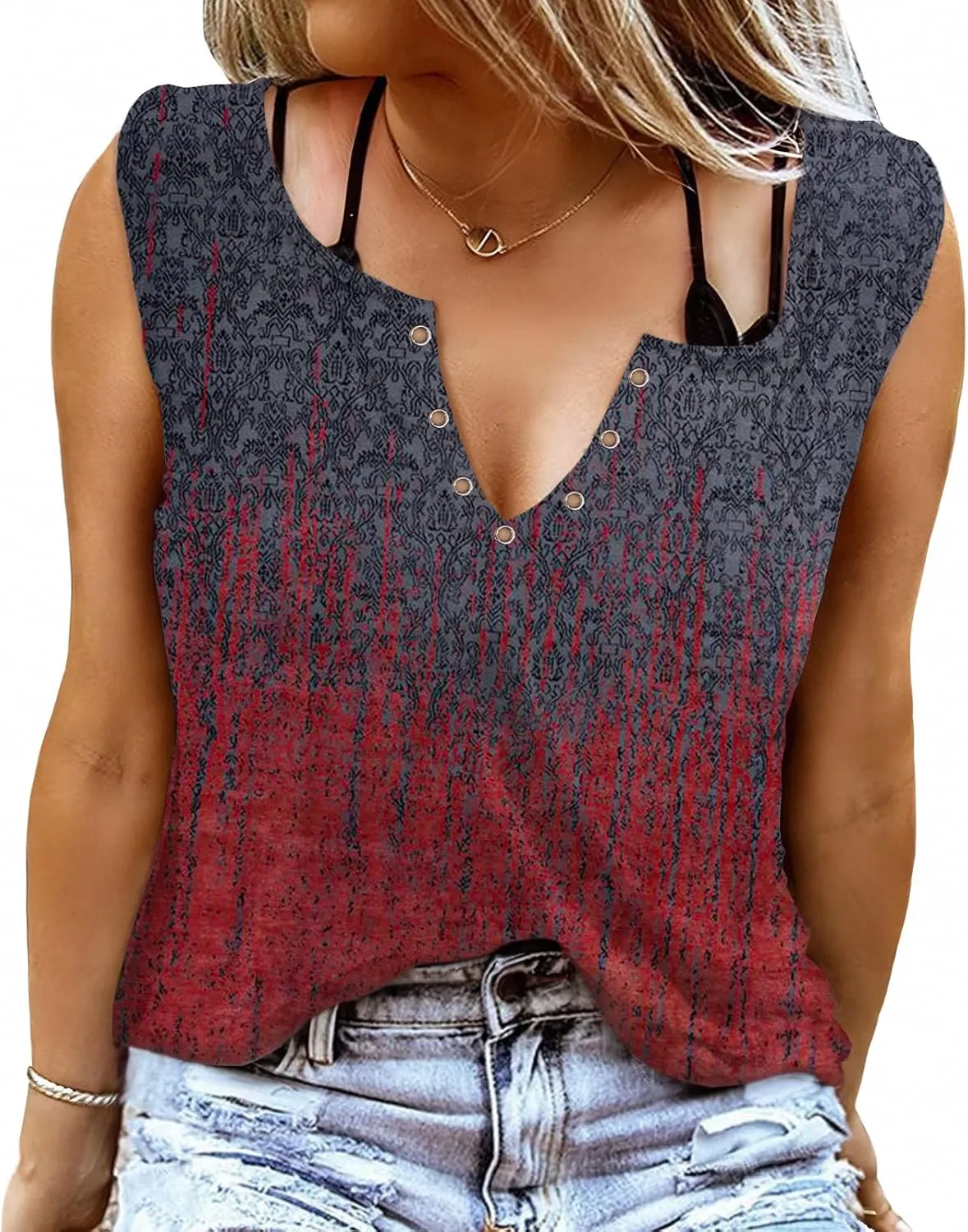 Plus Size Smooth As Tennessee Whiskey Shirt Women Ring Hole Sleeveless Sexy V-Neck Country Music Tank Top Tshirt