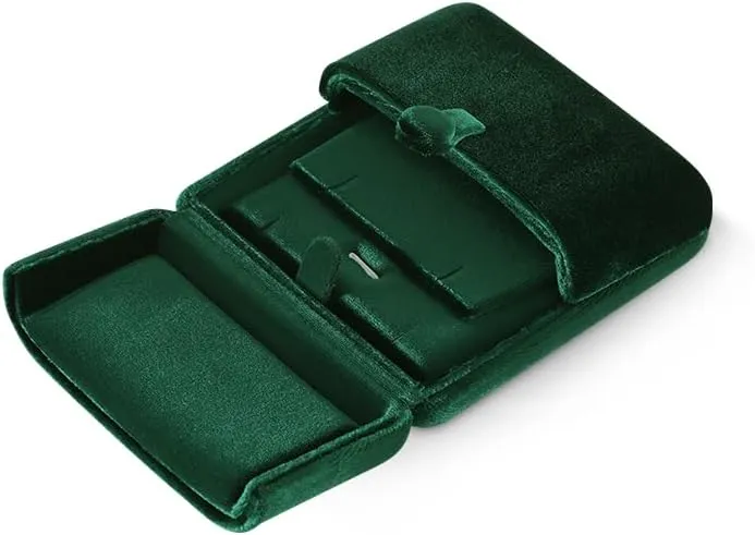 Resilient Velvet Earrings Necklace Dual-Purpose Storage Box, Stud Earring Display Box For Girlfriend Wife, Premium Jewelry Organizer Small Case