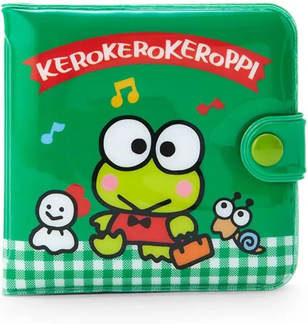 Sanrio 715131 Kerokeroppi Vinyl Wallet,GreenPVC Material