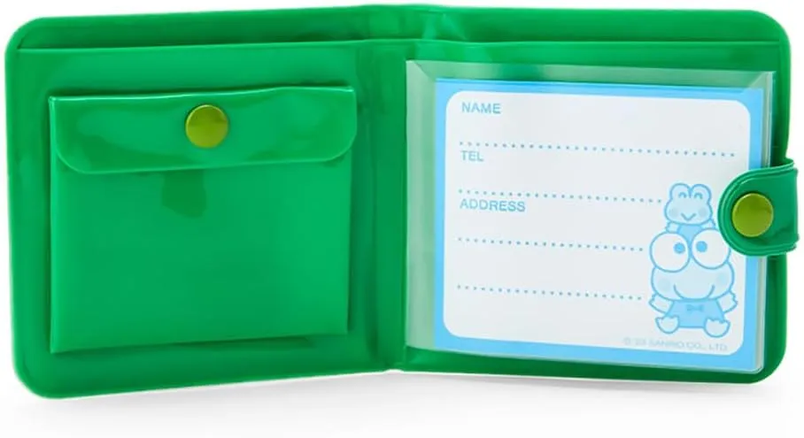 Sanrio 715131 Kerokeroppi Vinyl Wallet,GreenPVC Material
