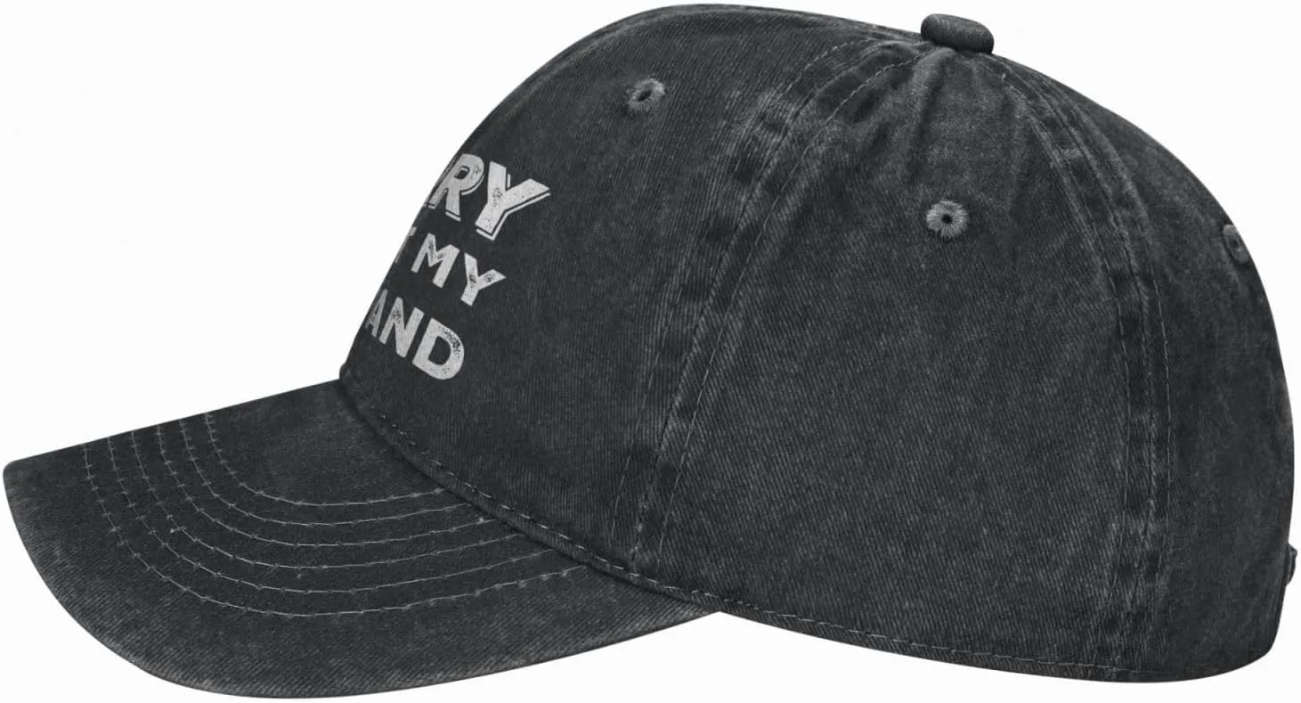 Sorry About My Husband Trucker Hat Women Funny Mesh Cap for Summer