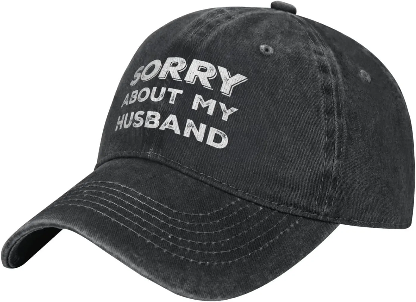 Sorry About My Husband Trucker Hat Women Funny Mesh Cap for Summer