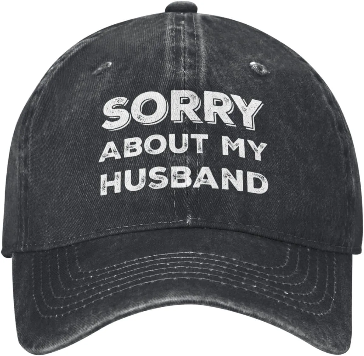 Sorry About My Husband Trucker Hat Women Funny Mesh Cap for Summer