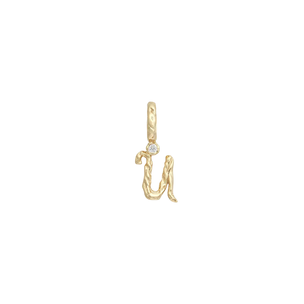 Textural Letter Necklace