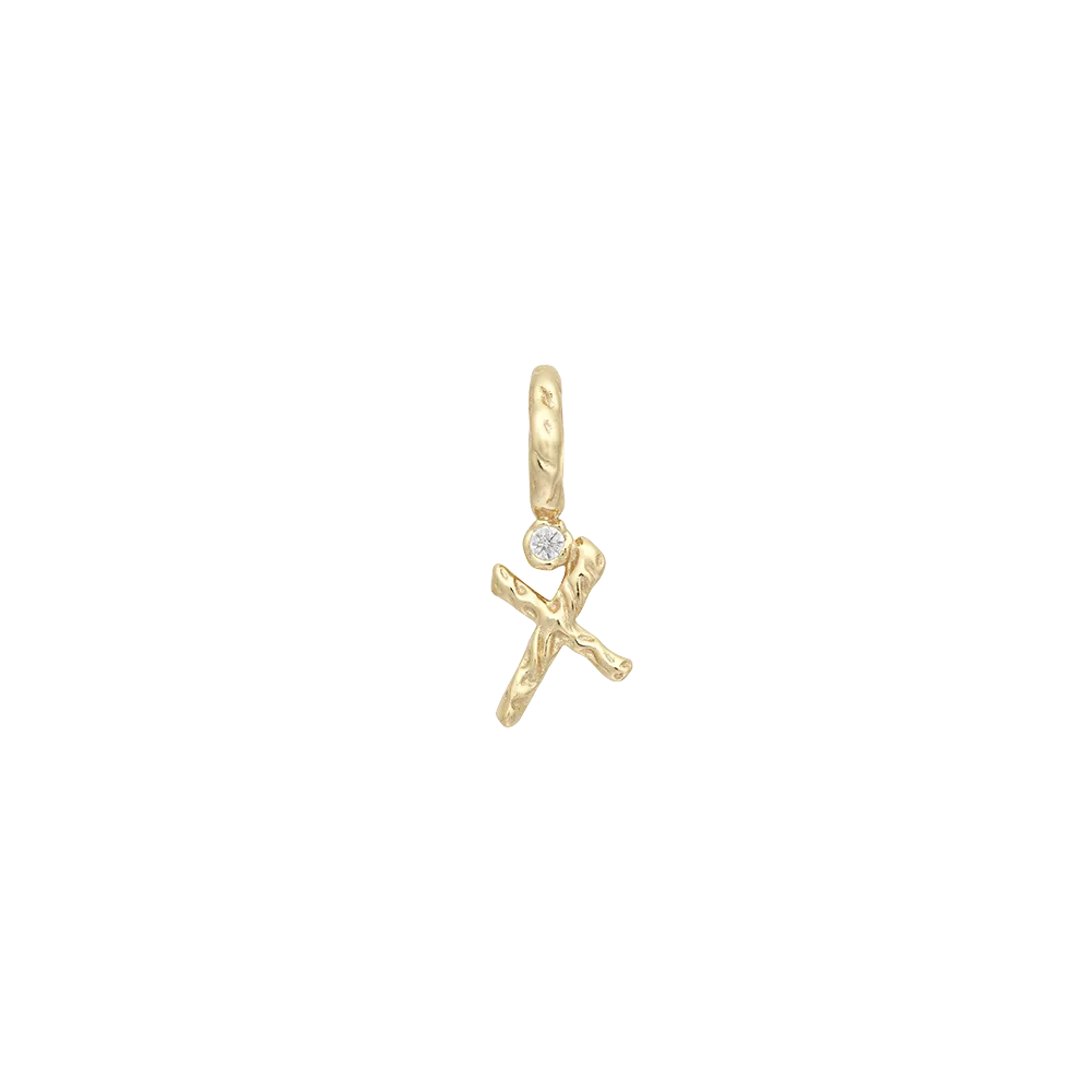 Textural Letter Necklace