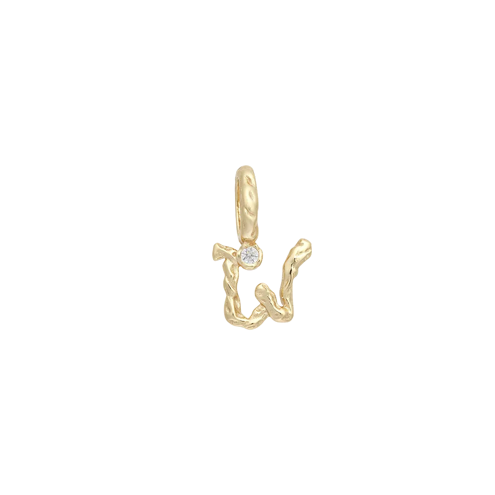 Textural Letter Necklace