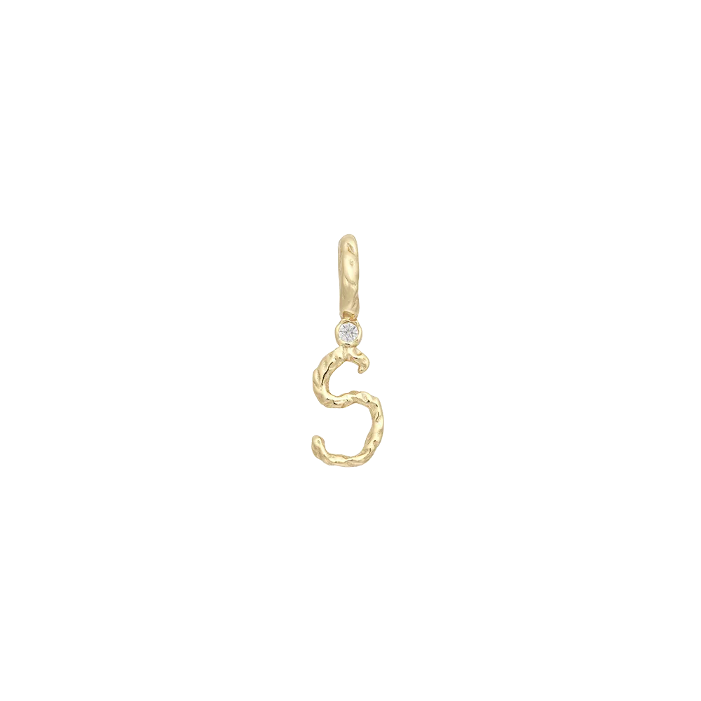 Textural Letter Necklace