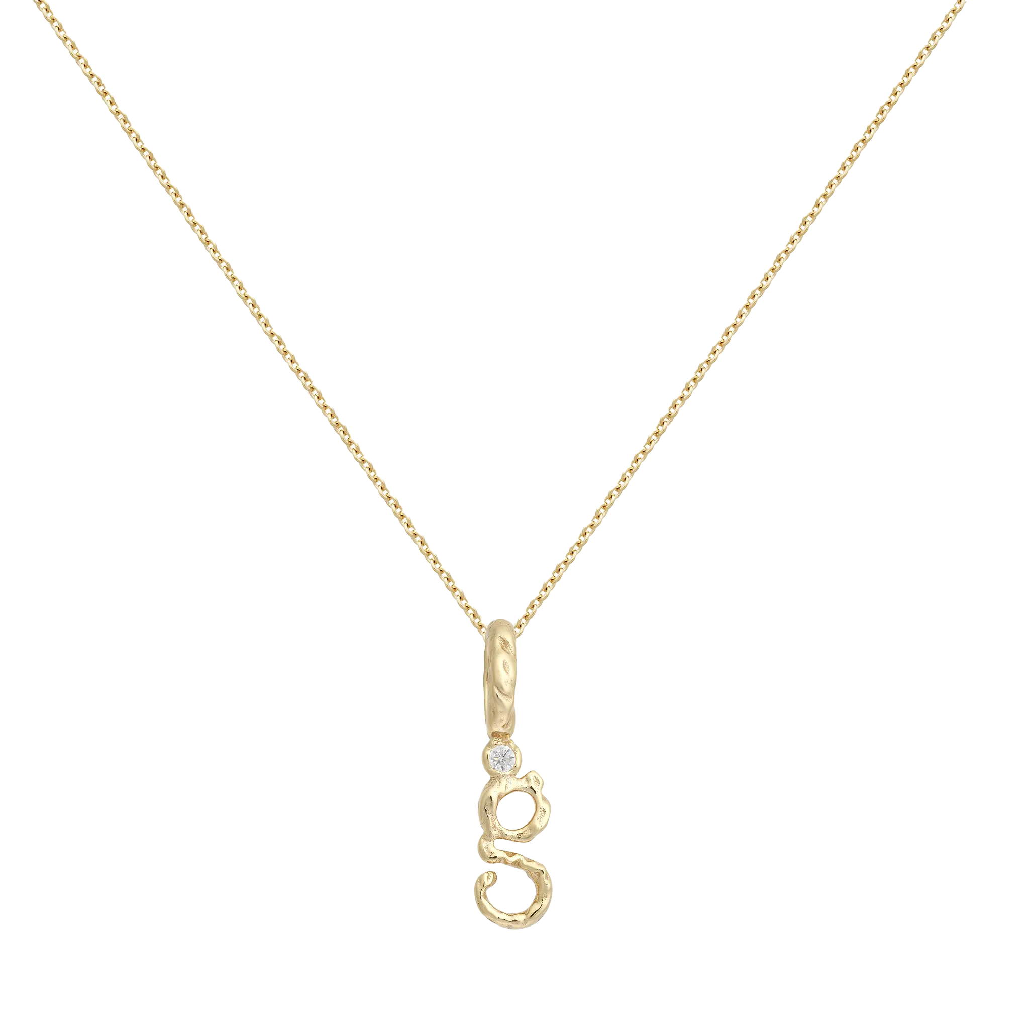 Textural Letter Necklace