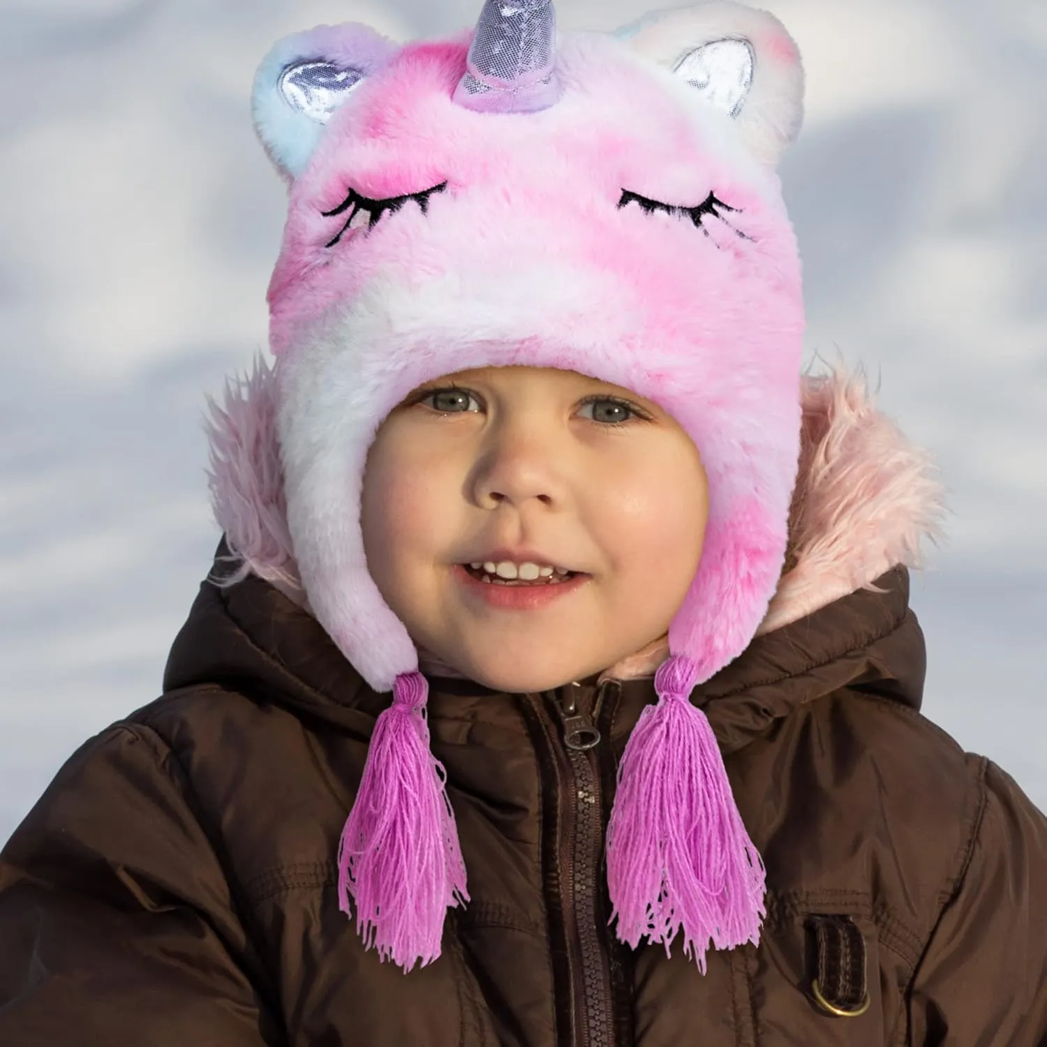 Toddler Winter Hat and Gloves Set for Ages 4-7 or Boys & Girls Winter Hat & Toddler Mittens Ages 2-4