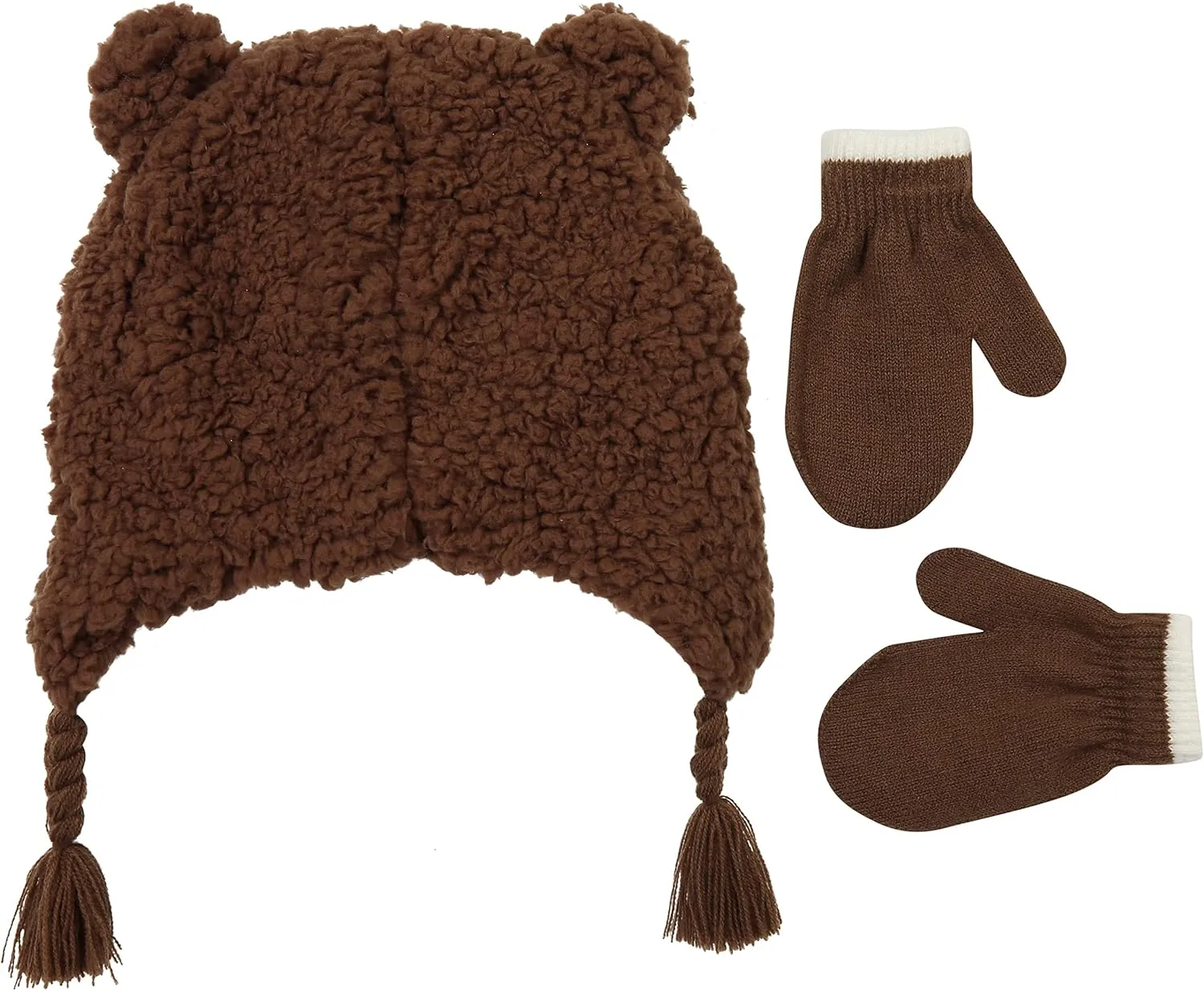 Toddler Winter Hat and Gloves Set for Ages 4-7 or Boys & Girls Winter Hat & Toddler Mittens Ages 2-4